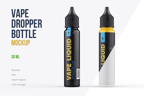 Download Vape Dropper Bottle Mockup 30ml