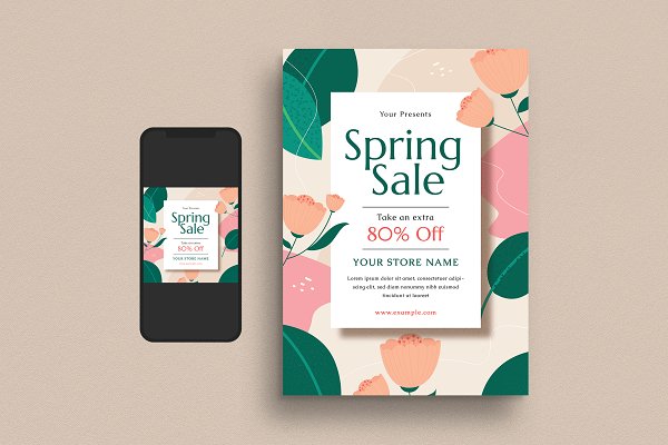 Download Spring Sale Event Flyer Set