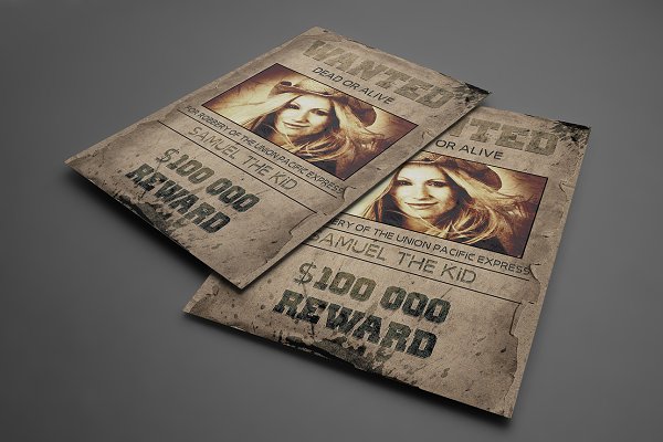Download WANTED flyer template