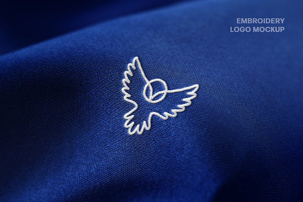 Download Embroidery Close-up Logo Mockup