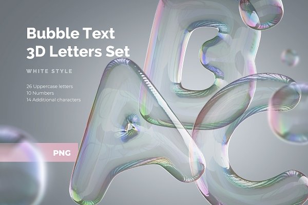Download Bubble Text 3D Letters Set