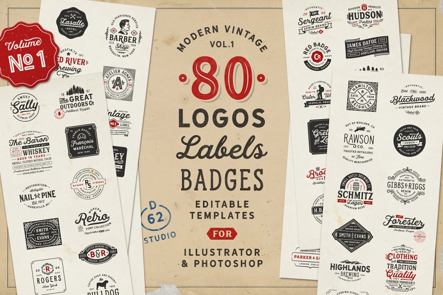Download 80 Modern Vintage Logos vol 1