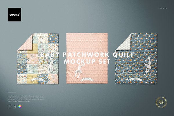 Download Baby Patchwork Quilt Mockup Set