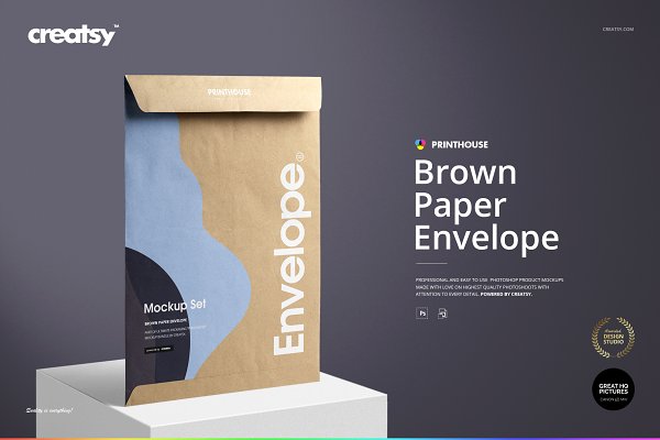 Download Brown Paper Envelope Mockup Set