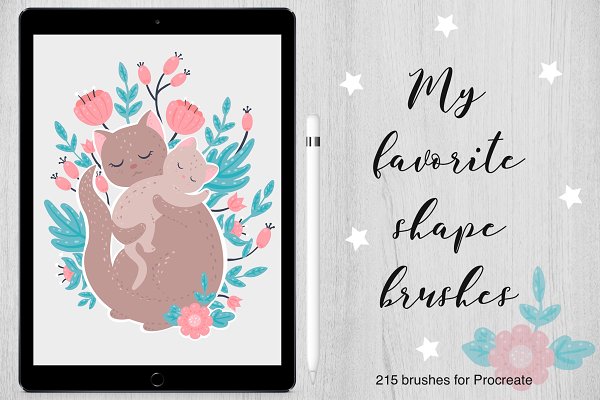 Download My favourite Procreate shape brushes