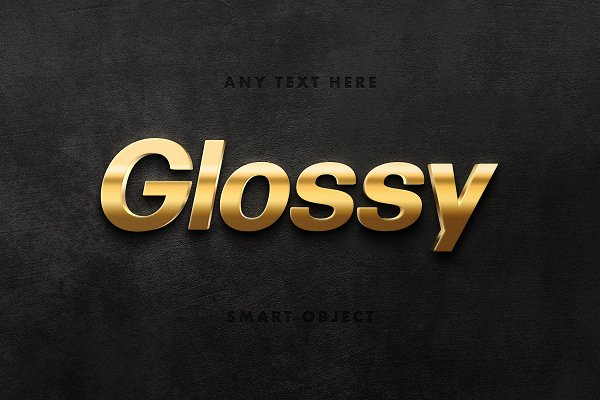 Download Glossy Metal Text Effect