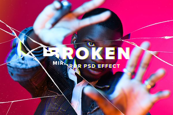 Download Broken Mirror Photo Effect