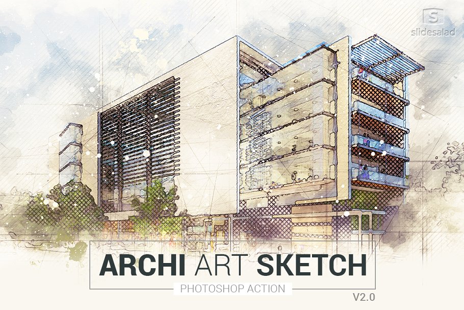 Download Archi Art Sketch Photoshop Action V2