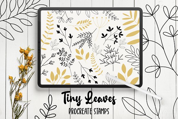 Download Leaves Procreate Stamp Brushes