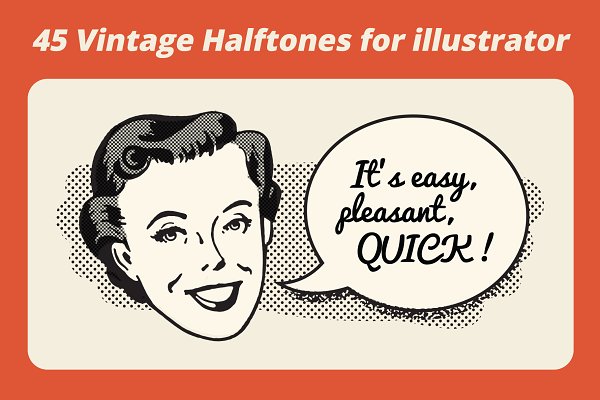 Download 45 Vintage Halftones For Illustrator