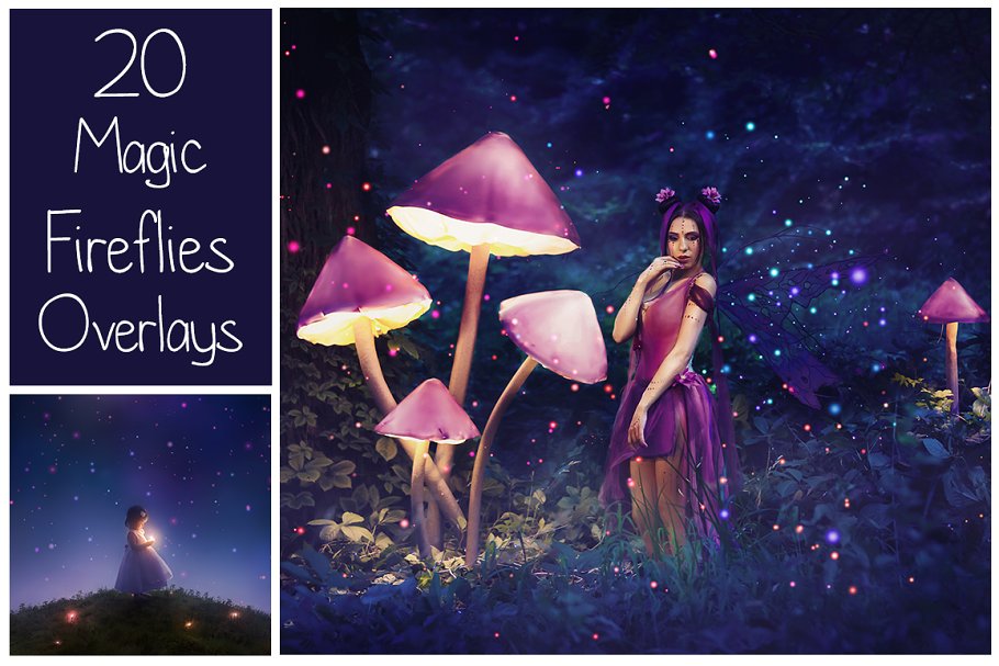 Download 20 Magic Fireflies Overlays