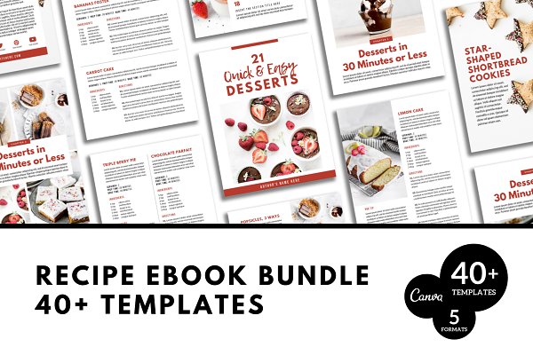 Download Canva Recipe Book Cookbook Template
