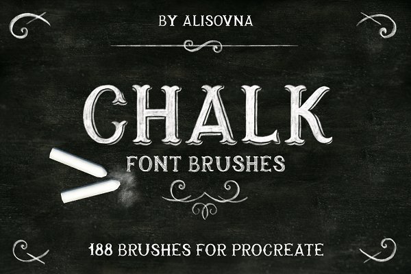 Download Procreate Chalk font brushes