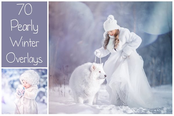 Download 70 Pearly Winter Overlays