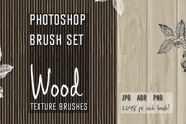 Download Photoshop Brush Set WOOD TEXTURE