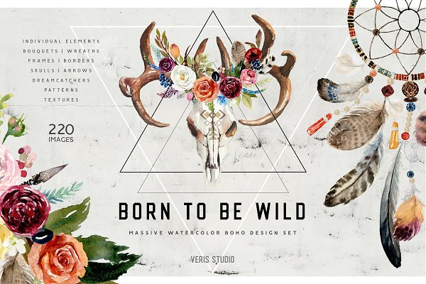Download Born To Be Wild - Boho Floral Set