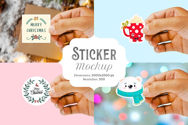 Download Sticker Mockup | 1 PSD file