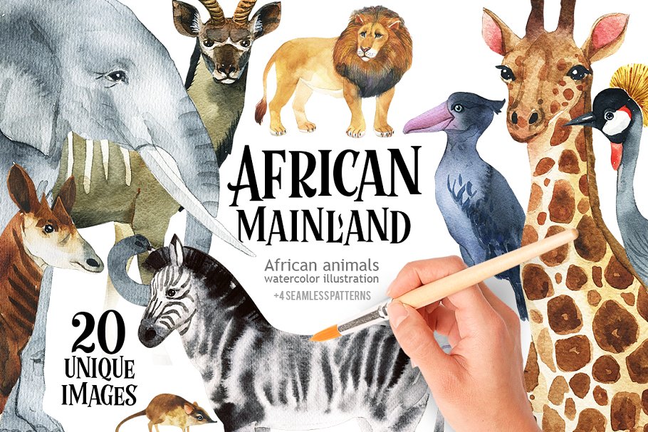 Download African Mainland-illustration set