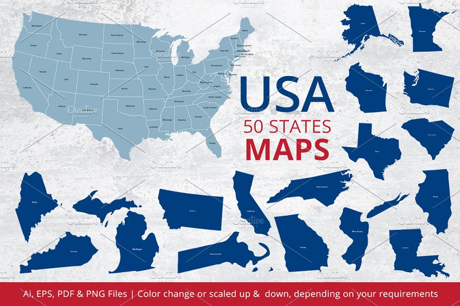 Download States Maps of USA