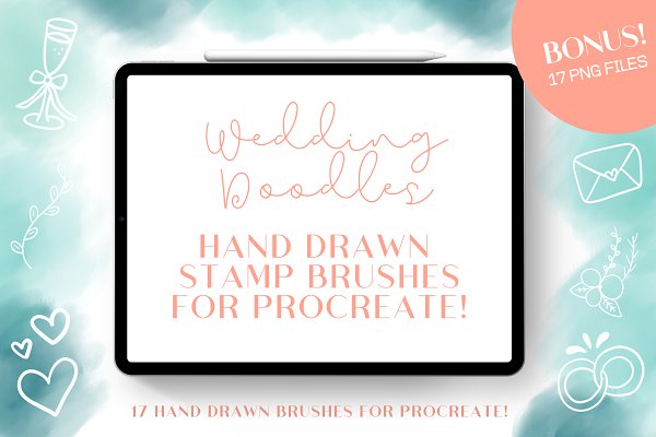 Download Wedding Doodles Procreate Stamps