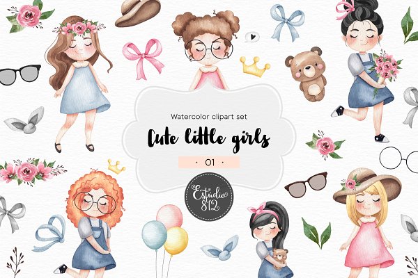 Download Cute Little Girls - Color 01