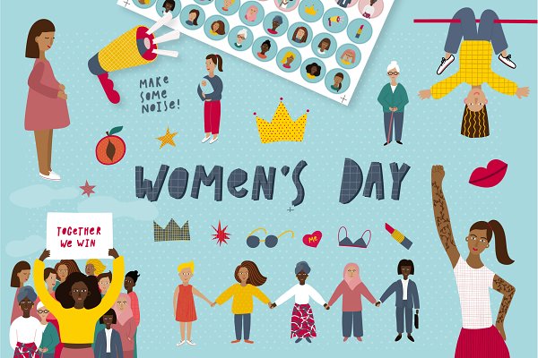 Download Women's Day Illustrations set