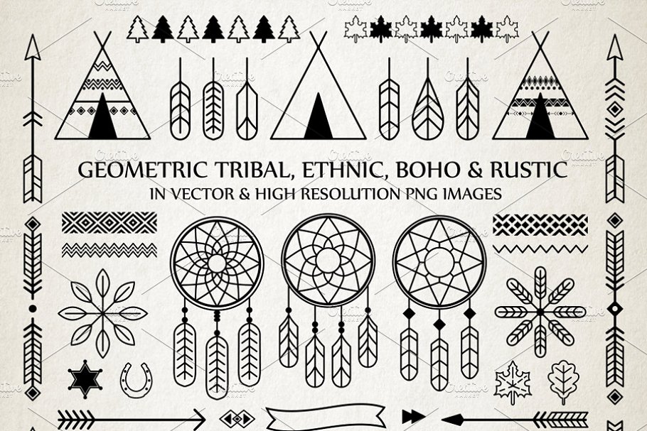 Download Geometric Tribal Rustic Boho Pack