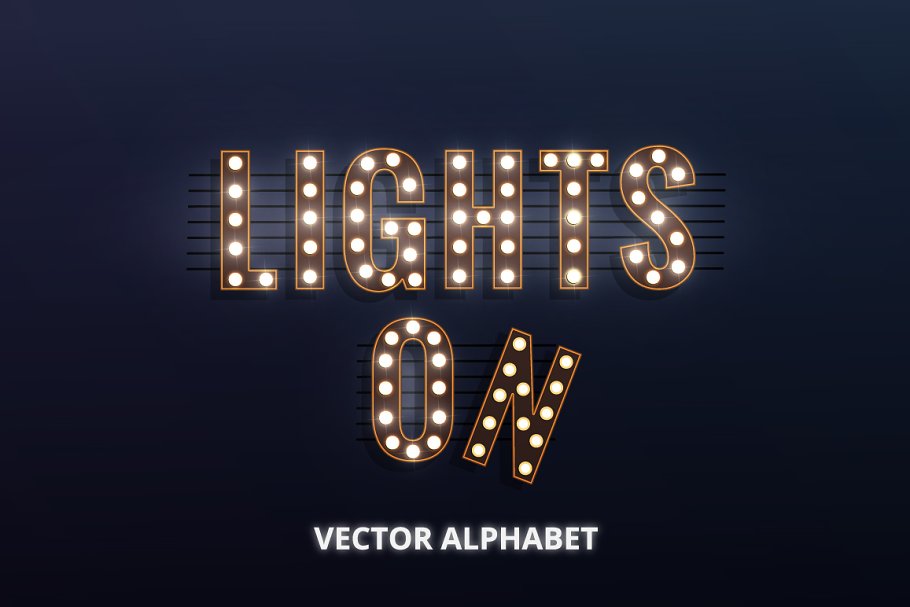 Download Lights On! Vector and PNG alphabet