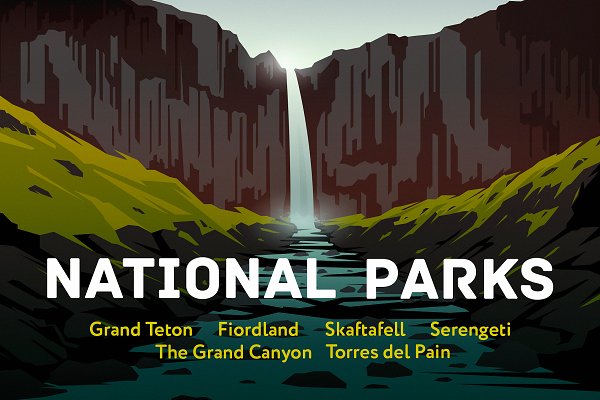 Download Six Illustrations of National Parks