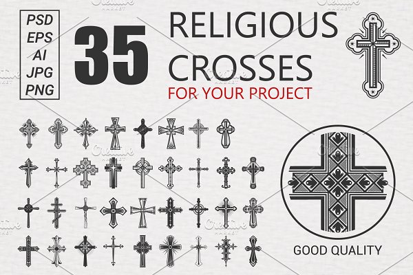 Download Crosses of christian religion