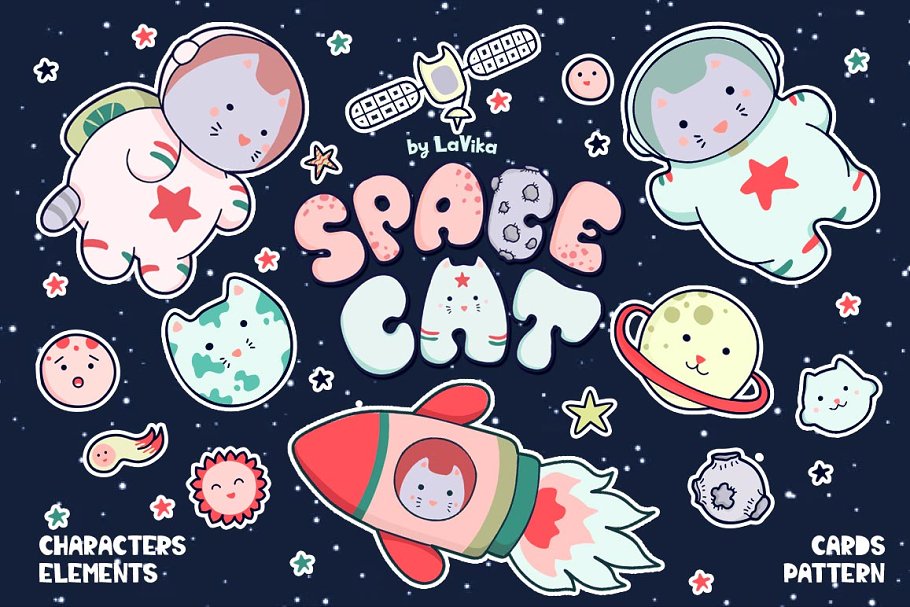 Download Space Cat - cute characters