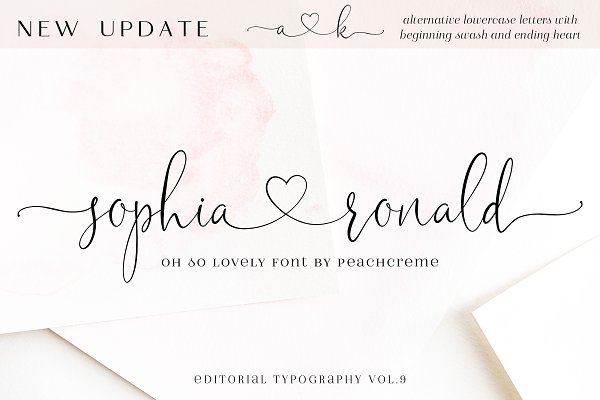 Download Sophia Ronald // Lovely Script Font
