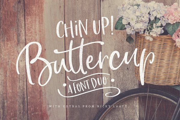 Download Chin Up Buttercup! Font Duo & Extras