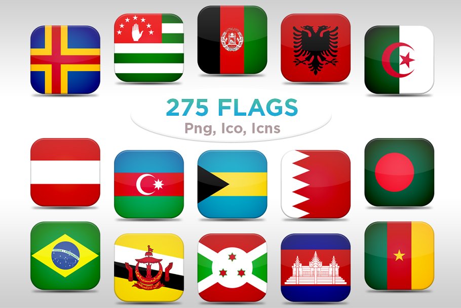 Download 275 Rounded Flags
