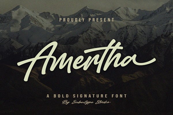Download Amertha - Bold Signature Font