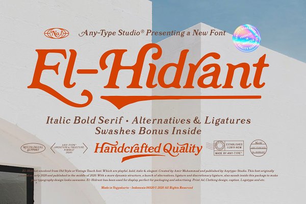 Download El-Hidrant Serif Font With Swashes