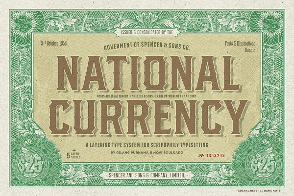 Download S&S National Currency Font Bundle