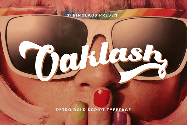 Download Oaklash - Retro Bold Script Font