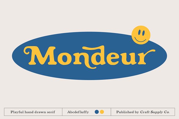 Download Mondeur - Playful Hand Drawn Serif