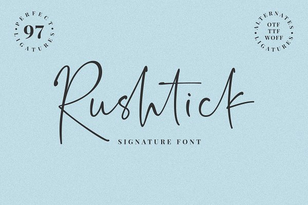 Download Rushtick Signature Font
