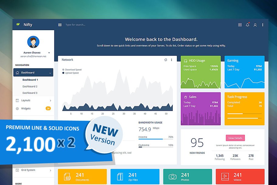 Download Nifty - Responsive Admin Template