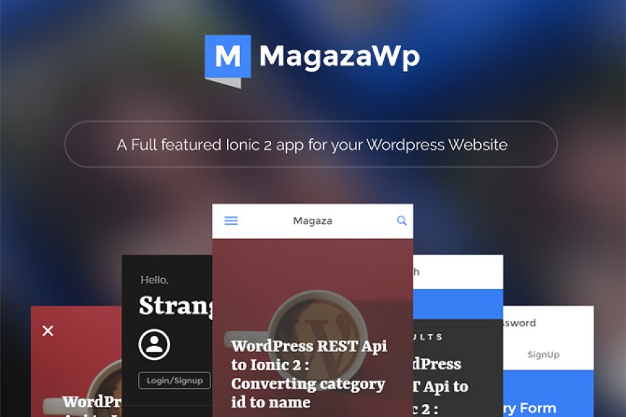 Download Magaza: WordPress managed Ionic2 app