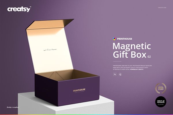 Download Magnetic Gift Box Mockup Set 02
