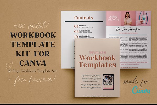 Download Canva Workbook Template Bundle