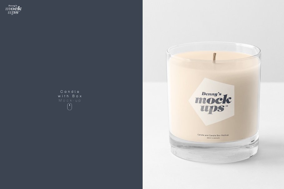Download Candle in Gift Box Mockup
