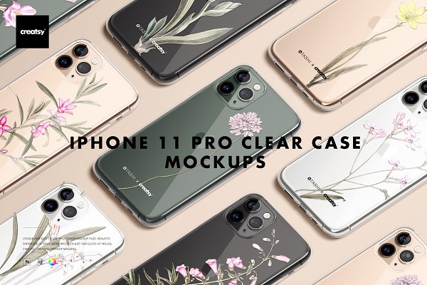 Download iPhone 11 Pro Clear Case Mockup Set