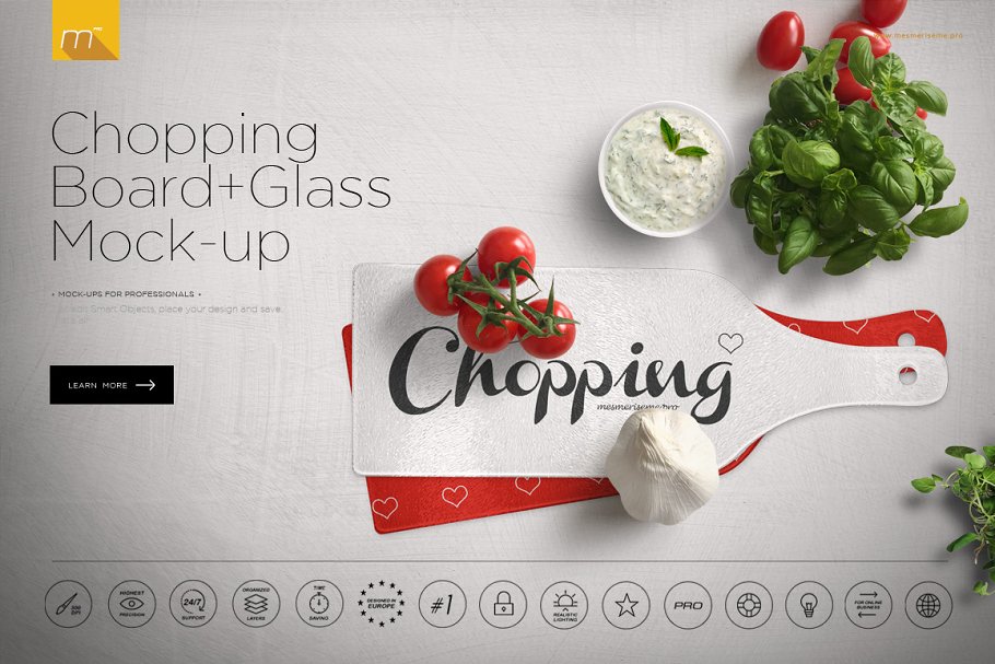 Download Glass Cutting Board 2 Mock-up