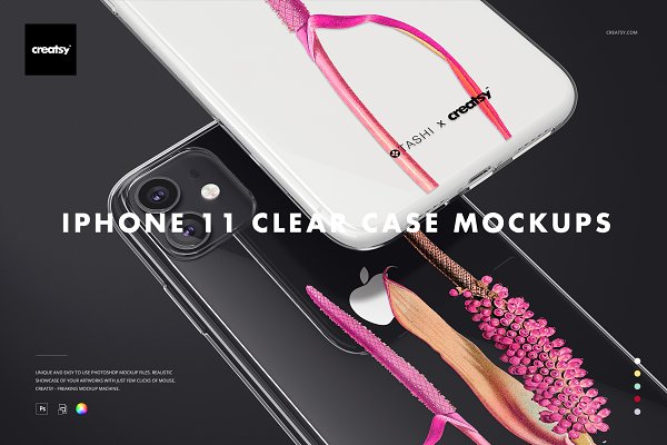 Download iPhone 11 Clear Case Mockup Set