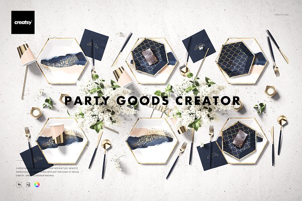 Download Party Goods Creator Mockup Set