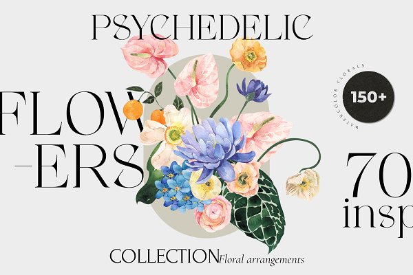 Download PSYCHEDELIC FLOWERS bright florals